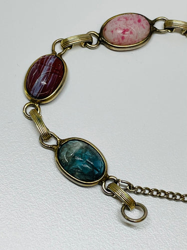 Gold Filled Scarab Bracelet Devil's Details